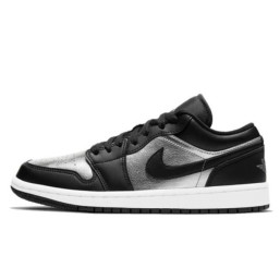 Air Jordan 1 Low SE Black Metallic Silver