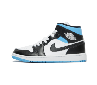 copncop Air Jordan 1 Mid Royal Black and Blue Face